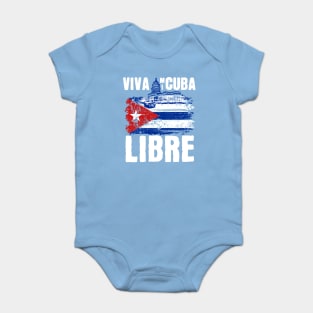 Viva Mi Cuba Libre La Habana Capitol & Cuban Flag Baby Bodysuit